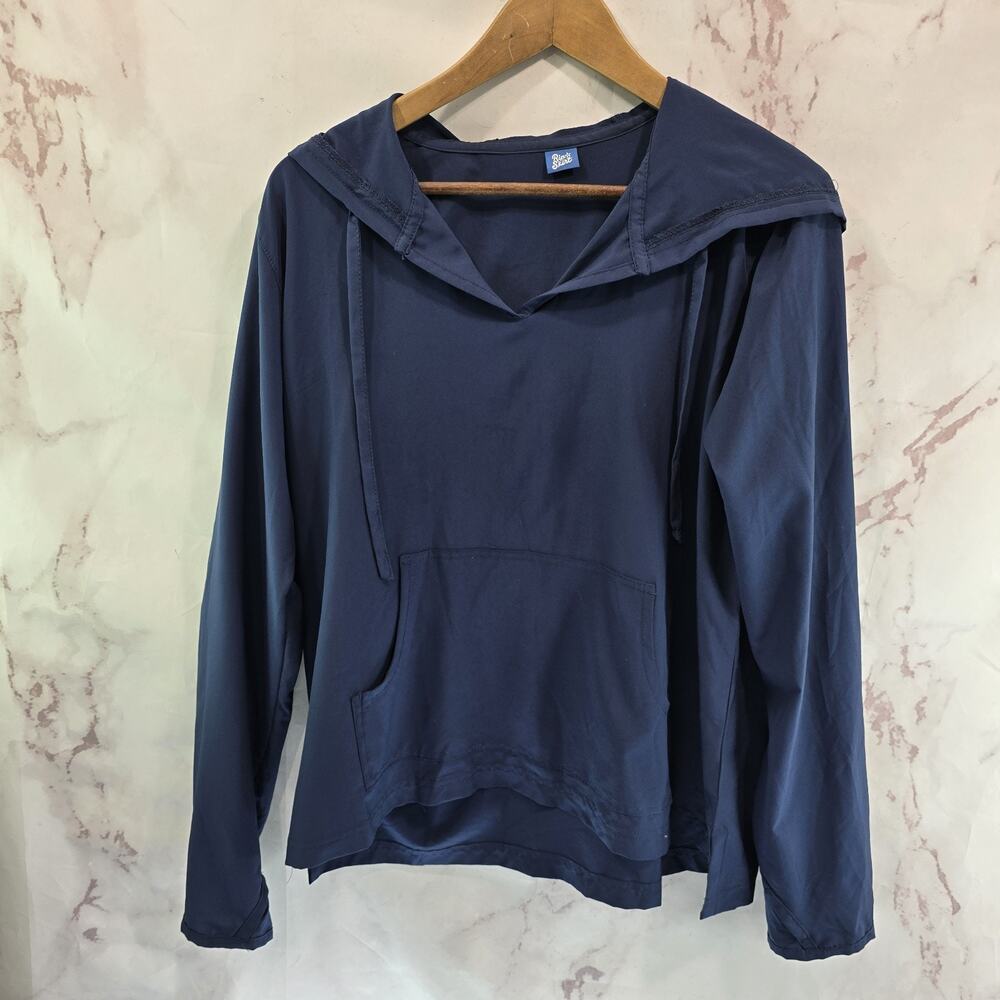 Ripskirt Shirt Womens Medium Blue Sun Hoodie Boxy Swim Rip Skirt UPF